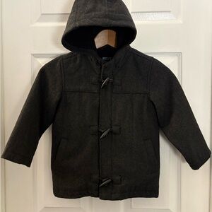 Old Navy Kids Charcoal Hooded Pea Coat